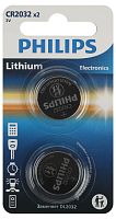 Элемент питания Philips CR2032 2BL (цена за 2 шт.) (батарейка) картинка 